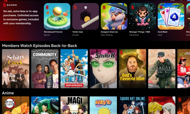 The Netflix Games section.