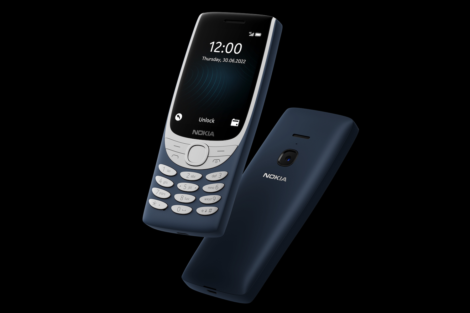 Nokia 8210 4G phone in blue.