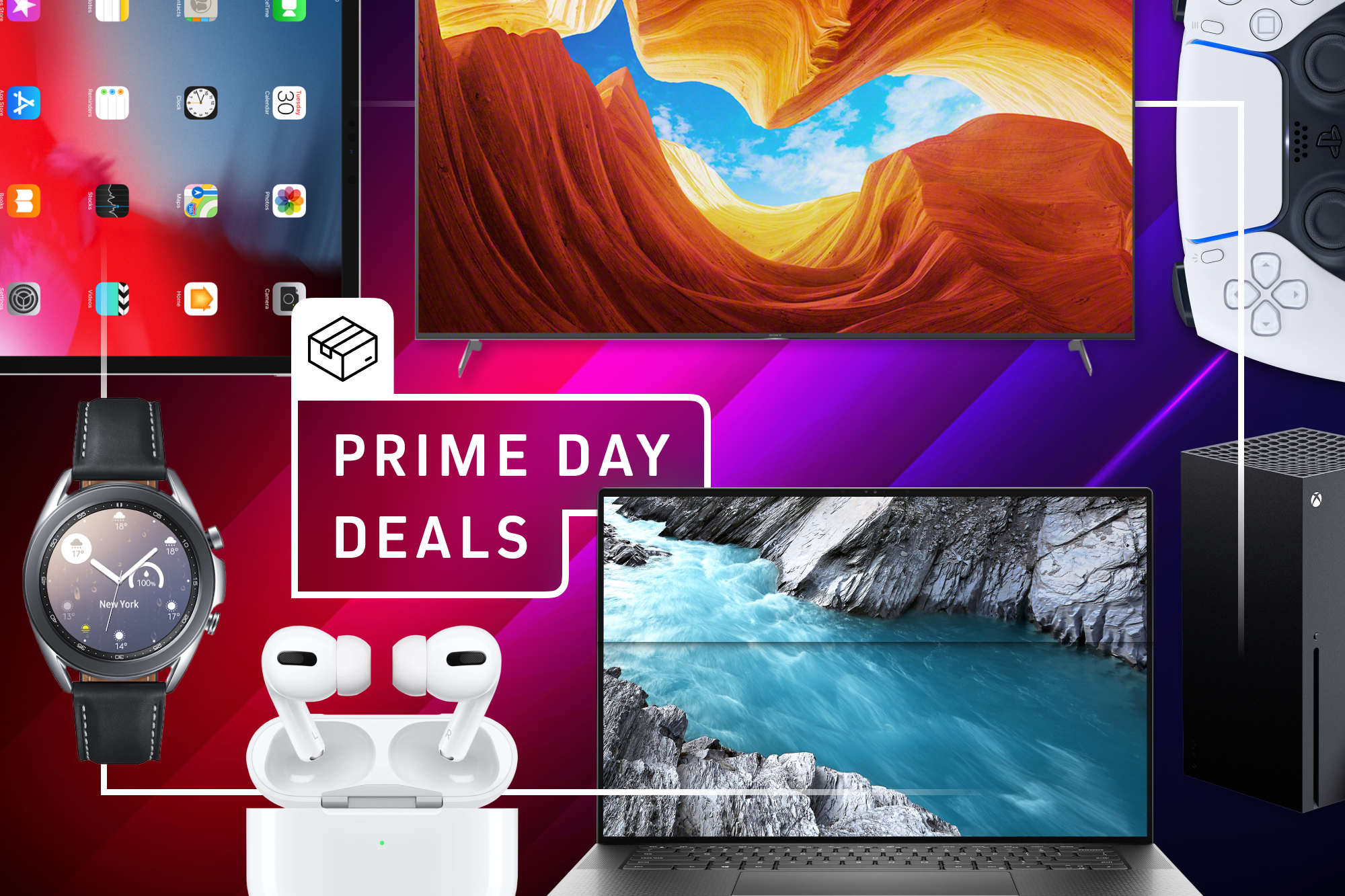Best Prime Day 2022 Deals graphic with multiple products.