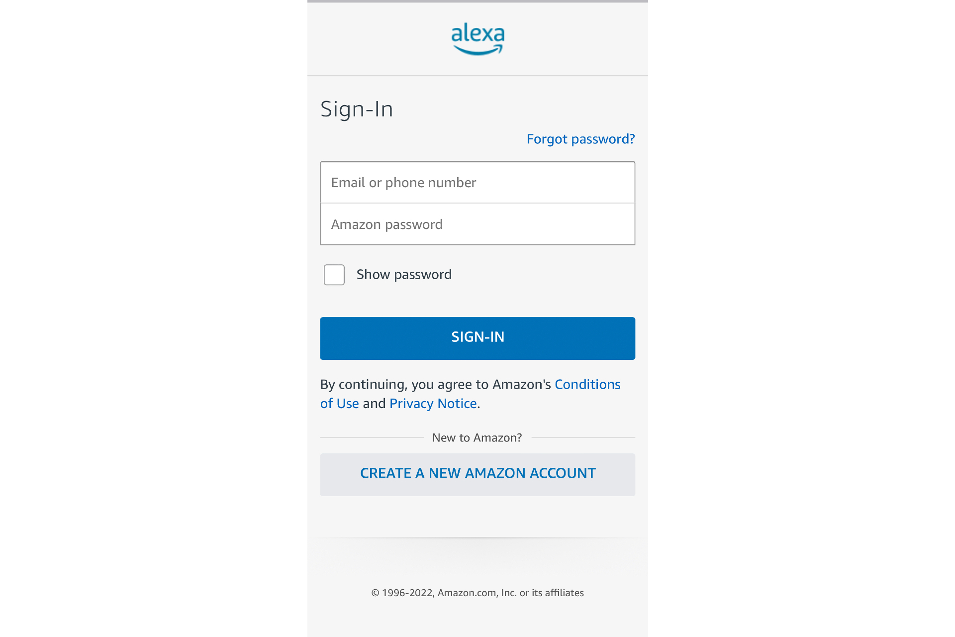 Sign Into Alexa on iPhone.