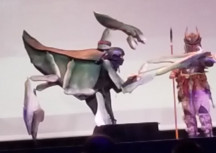 Een creatieve Mandaloriaanse cosplay op Comic-Con.
