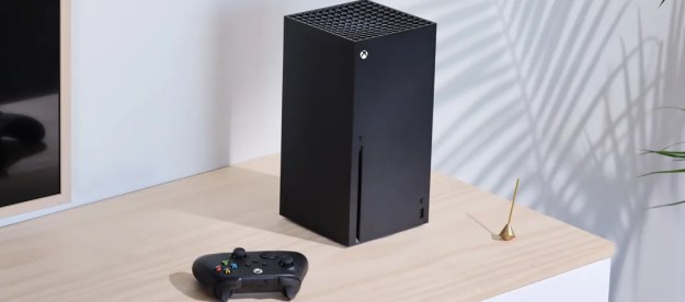 Xbox Series X on a table.