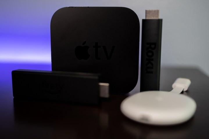 Apple TV, Roku, Amazon Fire TV and Chromecast with Google TV.