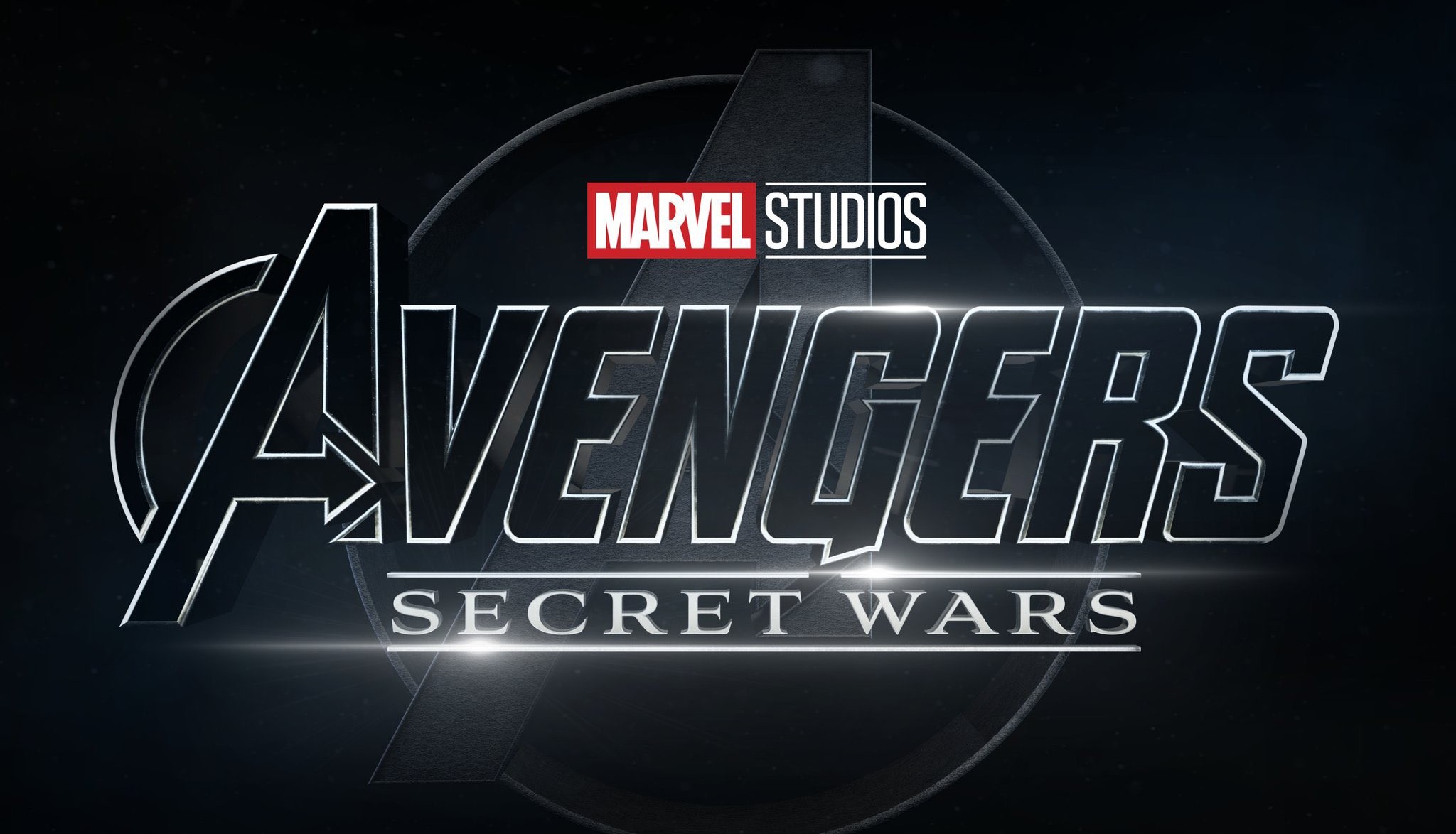 O logotipo do título de Vingadores: Guerras Secretas.
