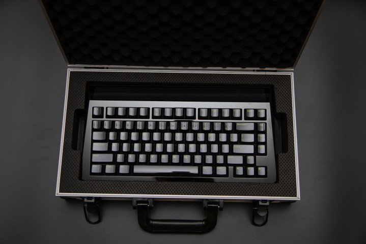 The Cyberboard R2 laying in its carrying case.
