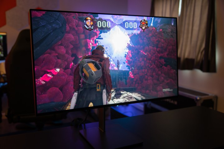 Guardians of the Galaxy game running on the Dough Spectrum Glossy 4K monitor.
