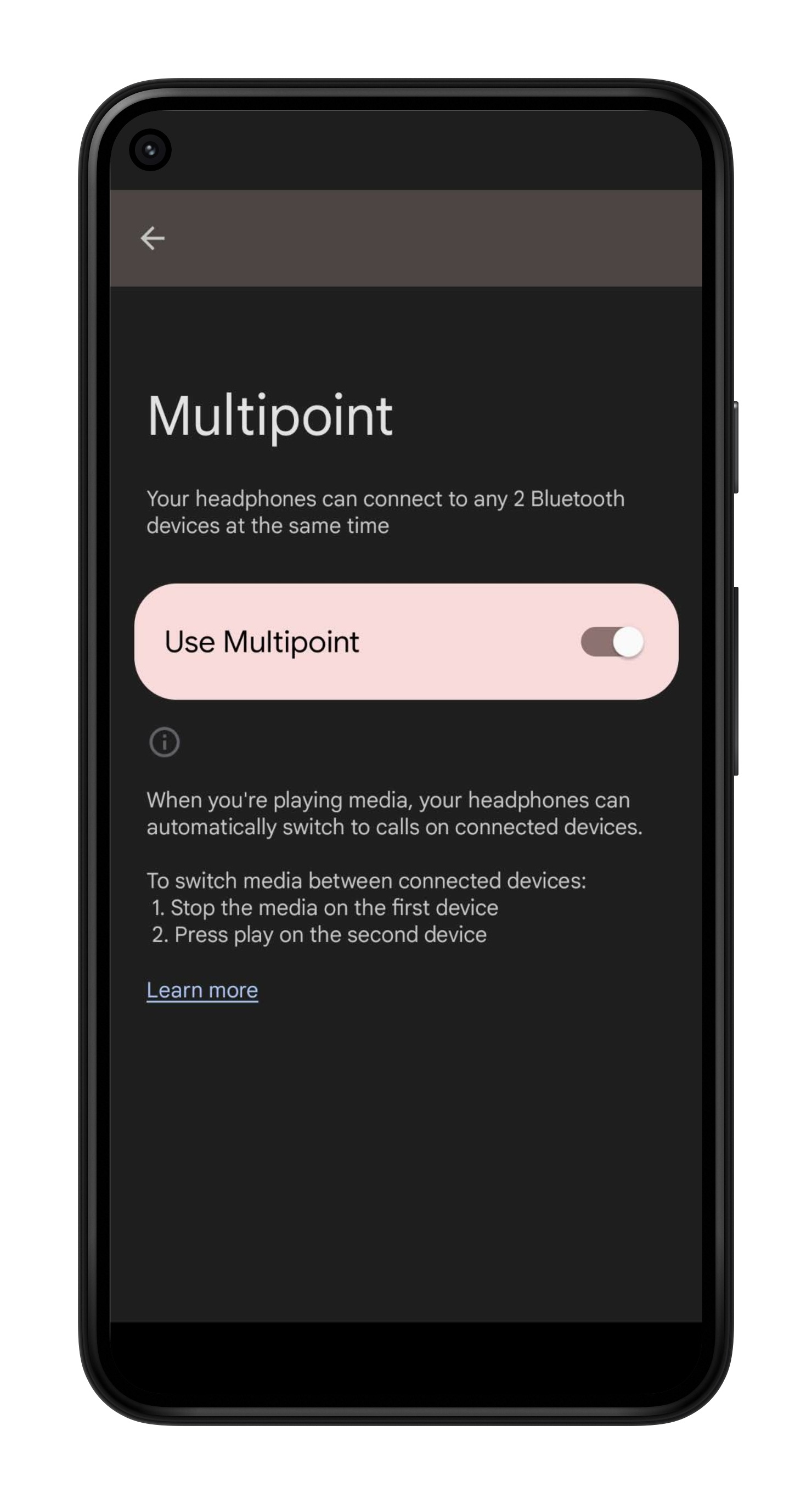 Pixel  Приложение Buds для Android: многоточечный Bluetooth.