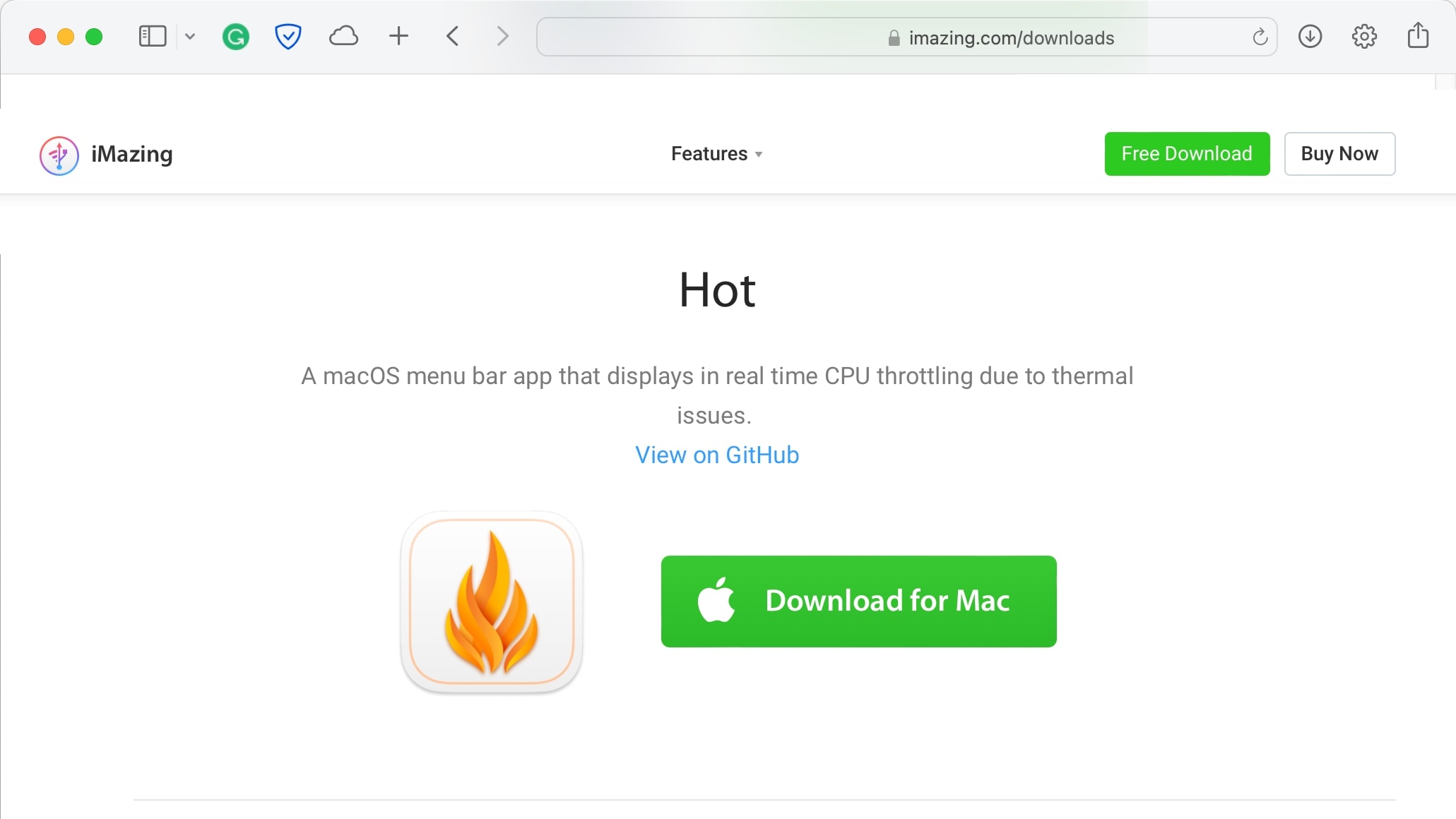 The iMazing website has a free download of the Hot app