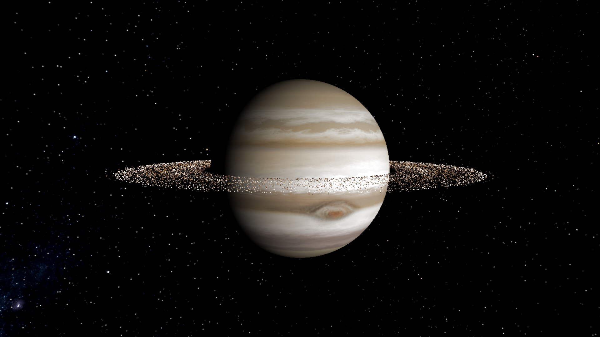 Why doesn't Jupiter have big, beautiful rings like Saturn?