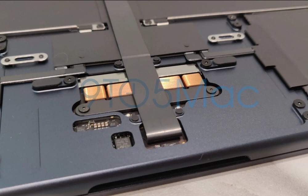 The inside of Apple's M2 MacBook Air.