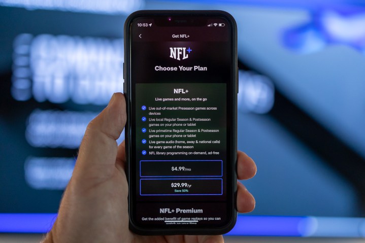 NFL Plus en un iPhone.