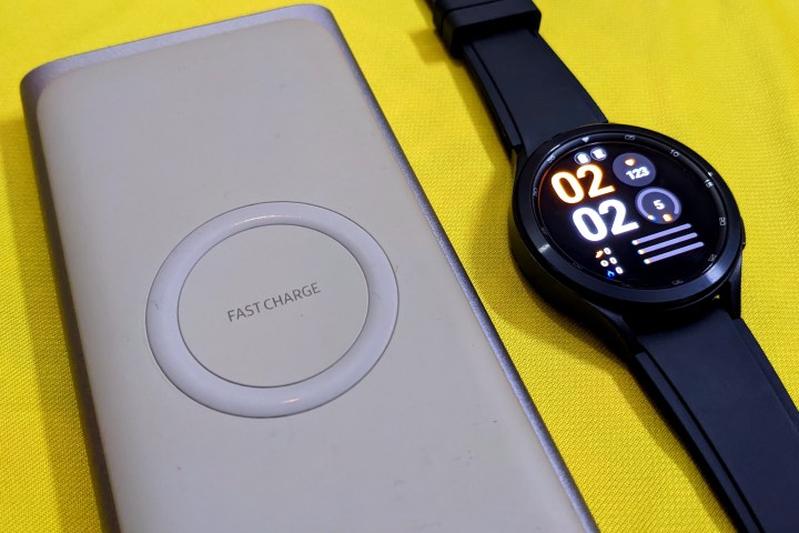 Galaxy Watch 4 alongside Samsung's power bank with wireless charging support