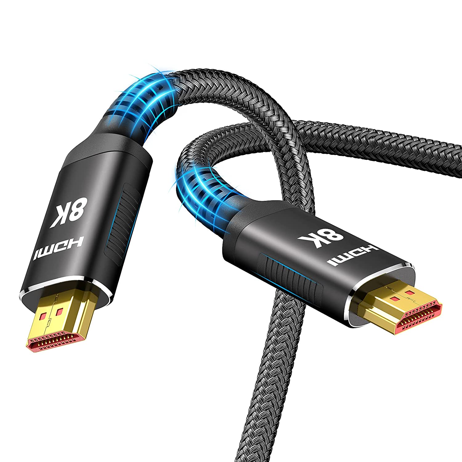 6.5ft 8K HDMI 2.1 Ultra High Speed 48Gbps Cable Compatible with Apple TV Roku Netflix Playstation Xbox One X Samsung Sony LG 