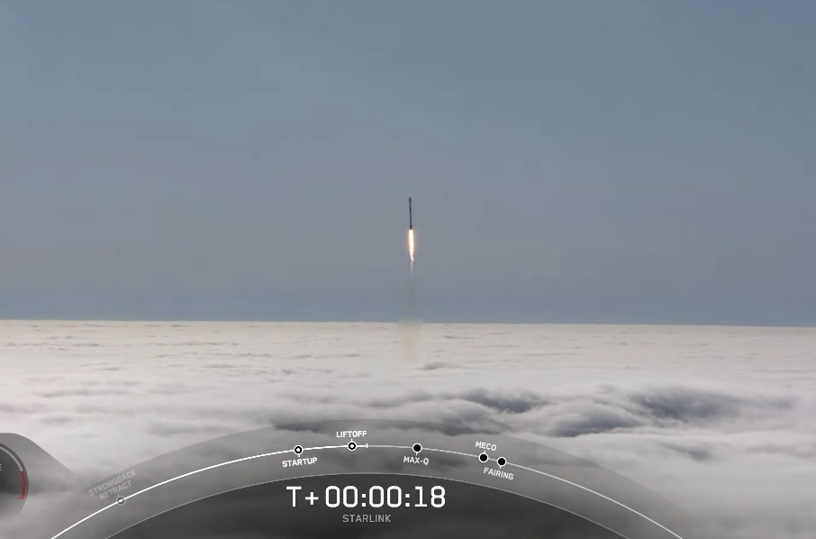 Watch SpaceX rocket soar above the clouds in latest launch