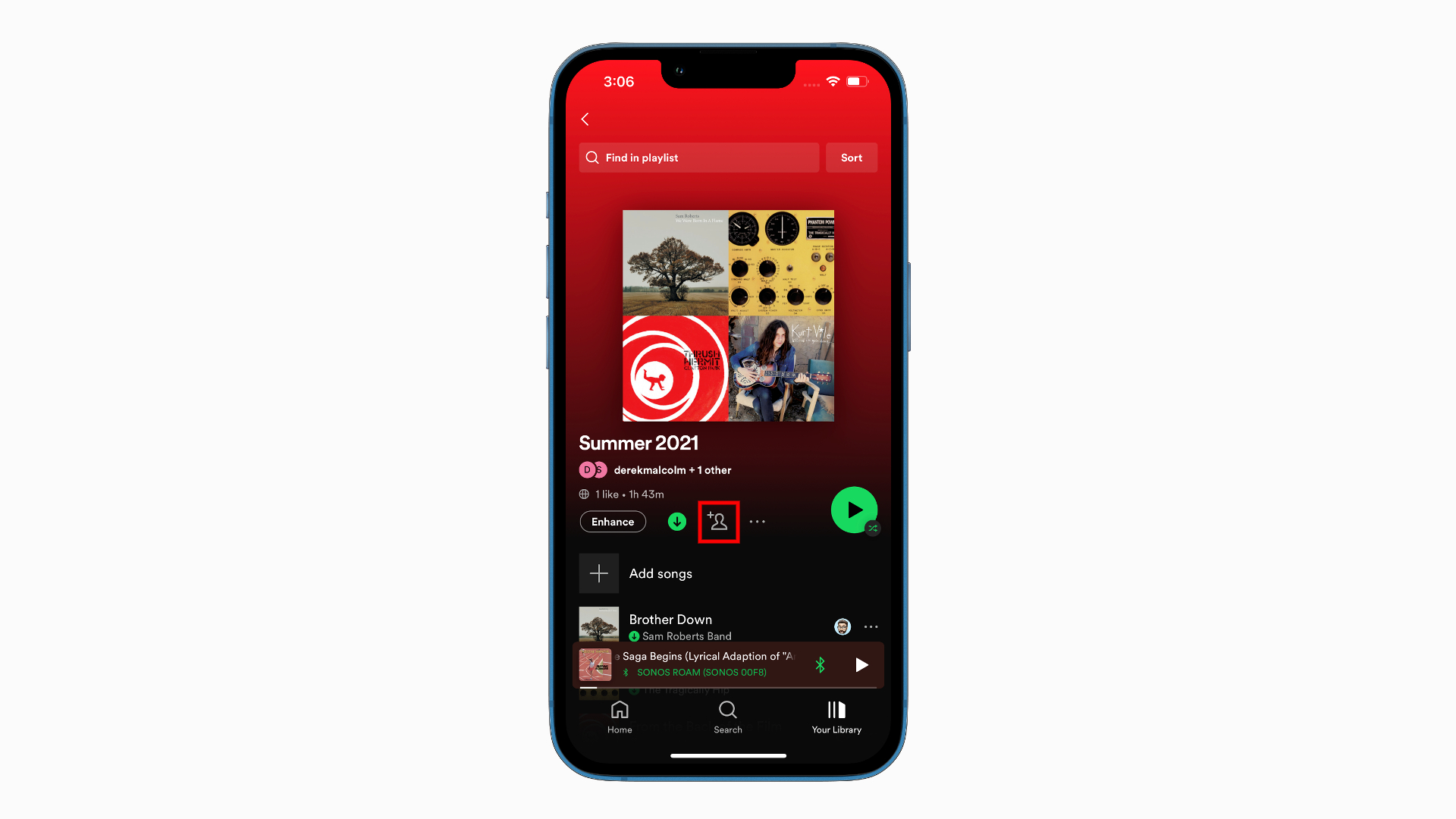 Como adicionar colaboradores ao Spotify usando o aplicativo móvel.