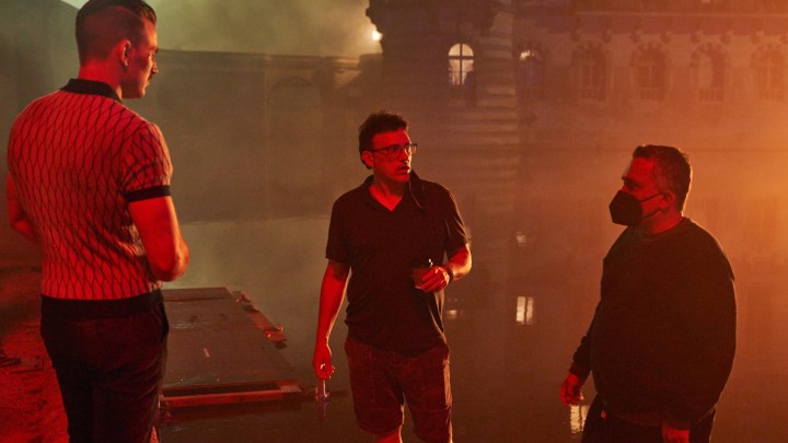 The Russo Brothers on the set of The Gray Man.