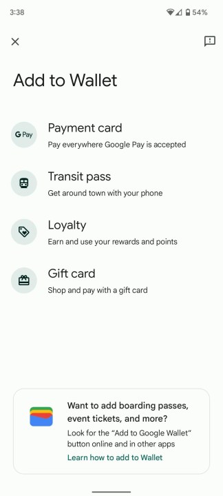Google Wallet App nuevo lanzamiento android capturas de pantalla 4