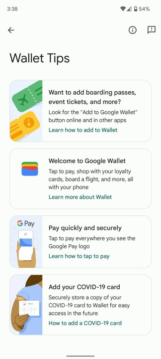 Google Wallet App nuevo lanzamiento android capturas de pantalla 7