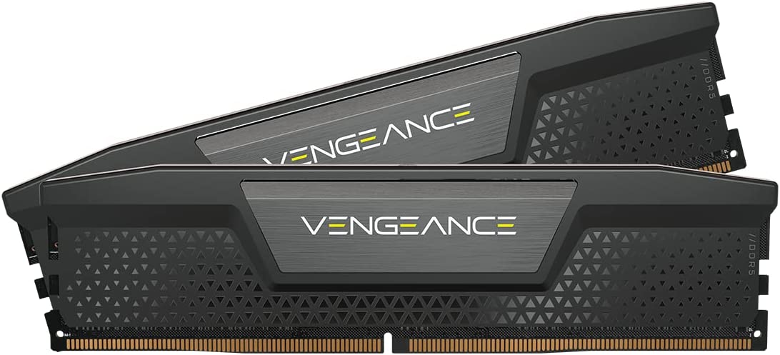 Dois pentes de RAM Corsair Vengeance DDR5 pretos