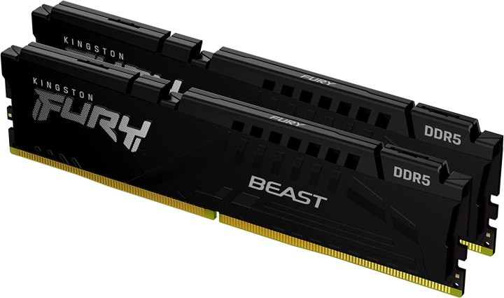 Two plain black Kingston Fury Beast DDR5 RAM sticks