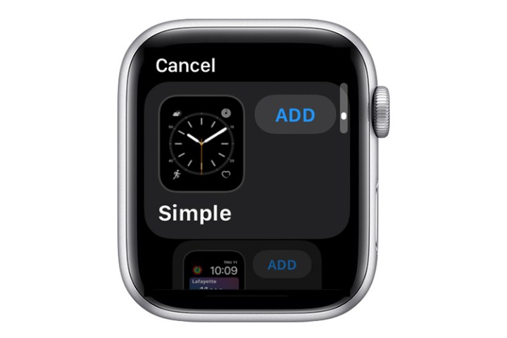 Add Apple Watch watch face.