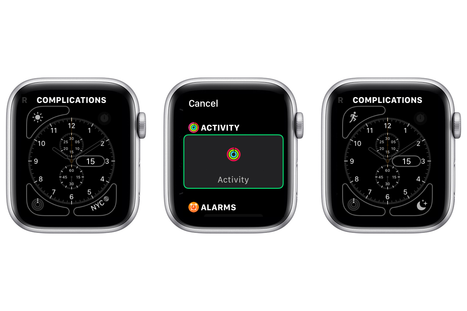Apple Watch complications.
