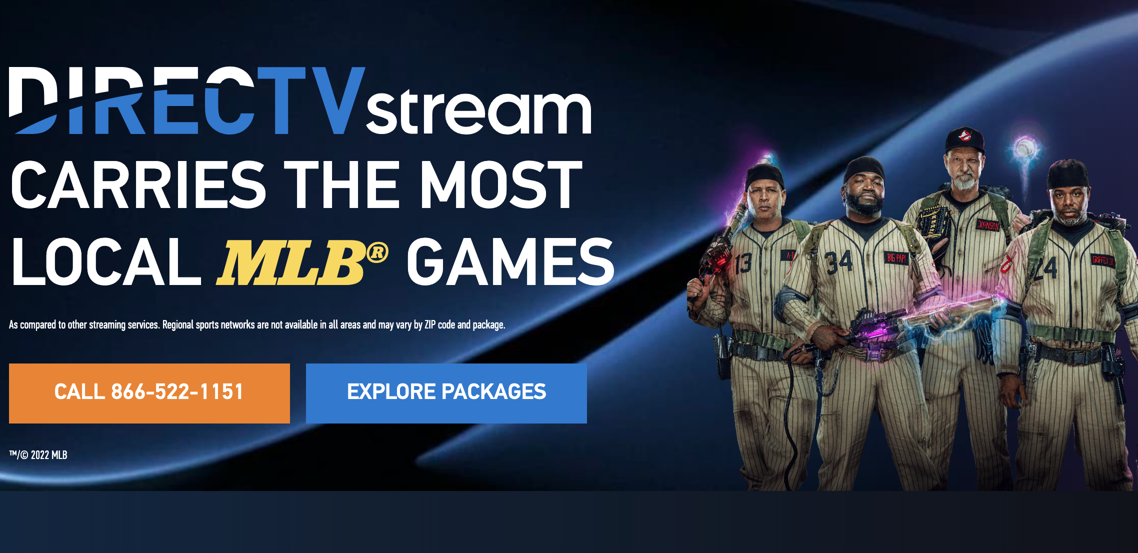 MLB on DirecTV Stream ad.