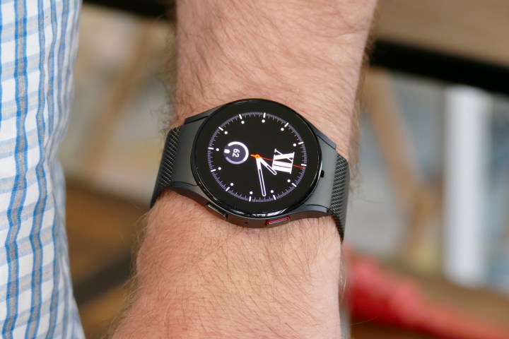 Samsung Galaxy Watch 5 44mm on a mans wrist.
