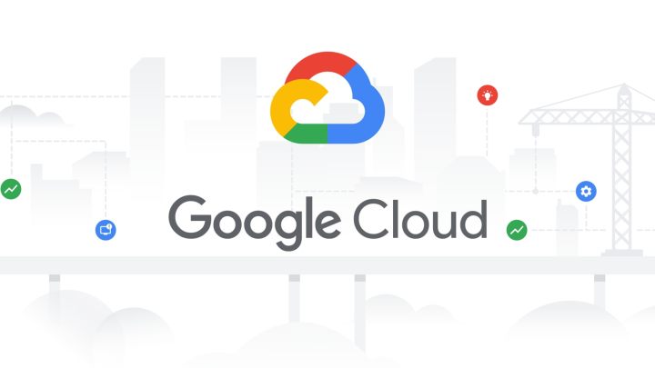 Google Cloud services logo looks like a multicoloured outline drawing of a cloud.