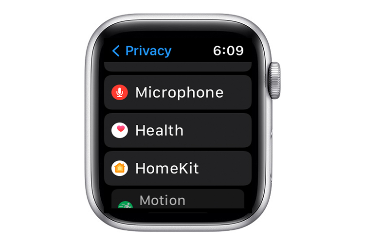 Configuración de salud de Apple Watch.