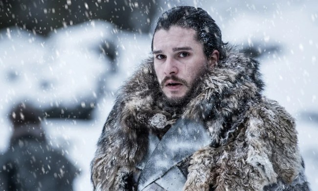 Jon Snow beyond the wall in Game of Thrones.