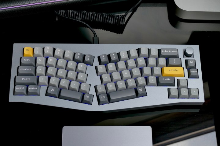 The Keychron Q8 seen from above.