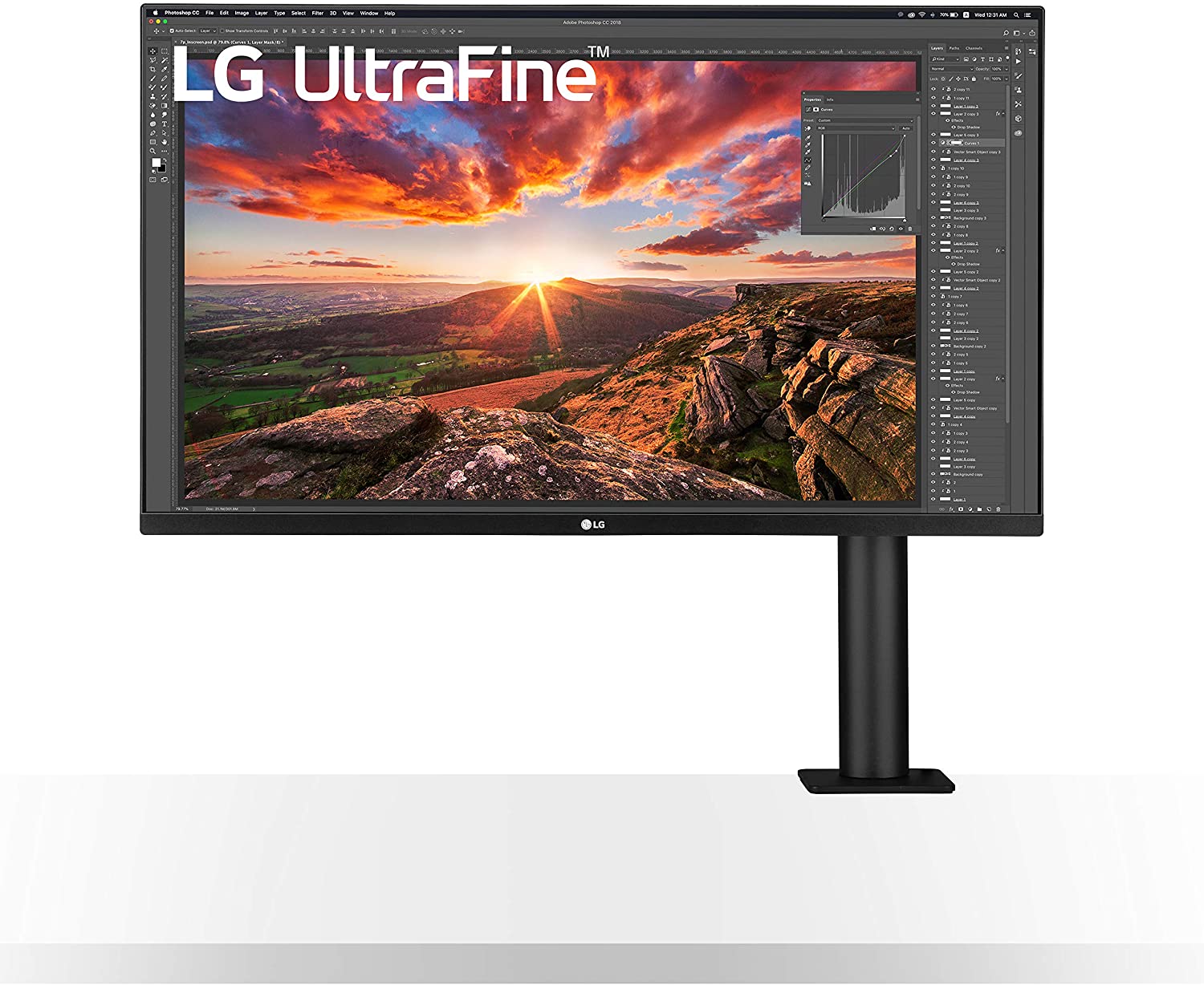 The LG 32UN880-B Ultrafine Ergo monitor.
