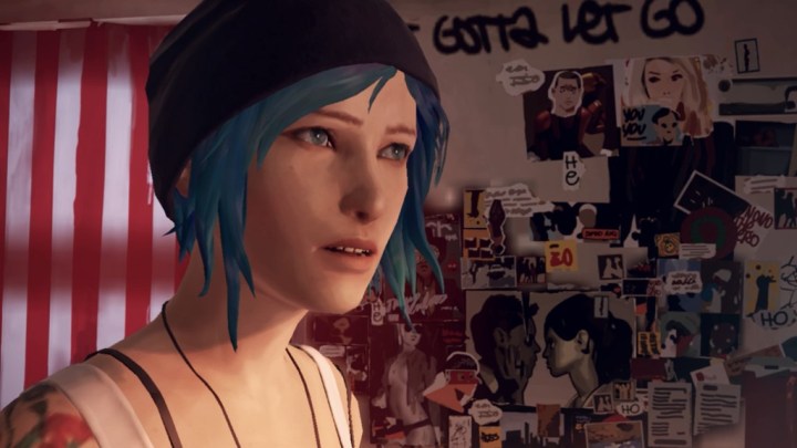 Chloe in her bedroom in Life is Strange Arcadia Bay Collection.