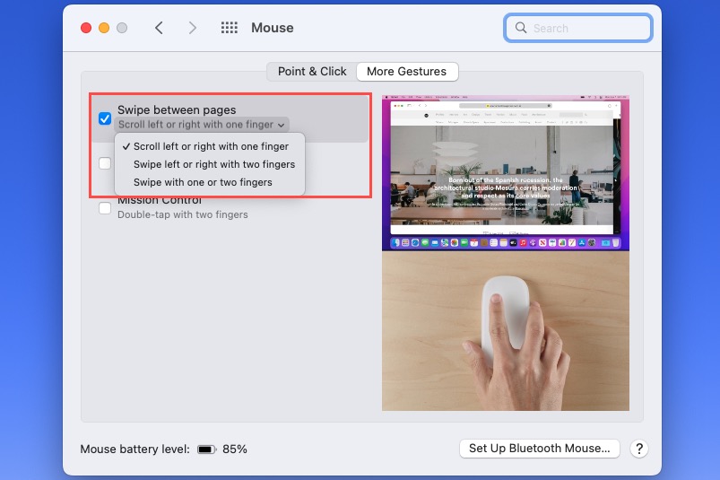 How to customize mouse gestures on Mac