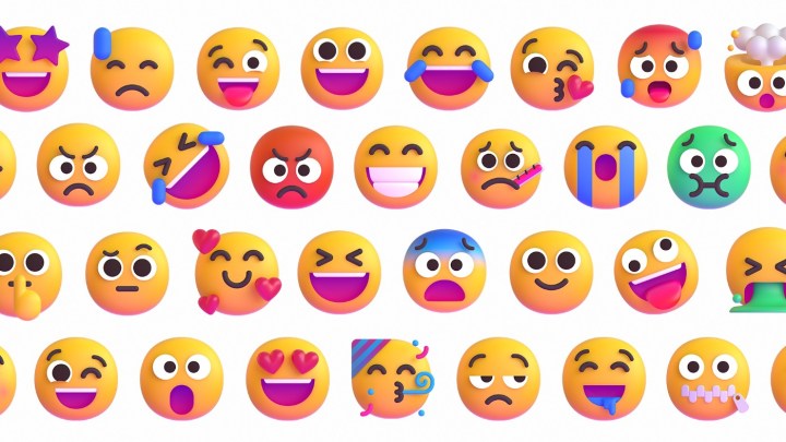 Dozens of emojis on a white background.