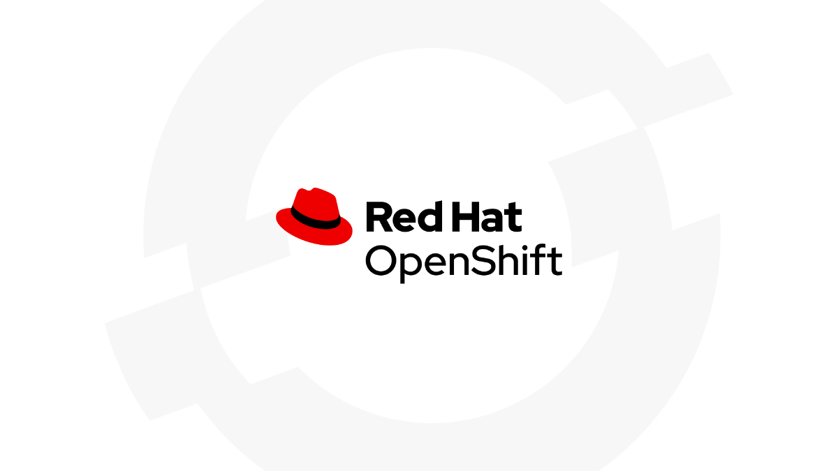Exemplo de logotipo do Red Hat OpenShift.