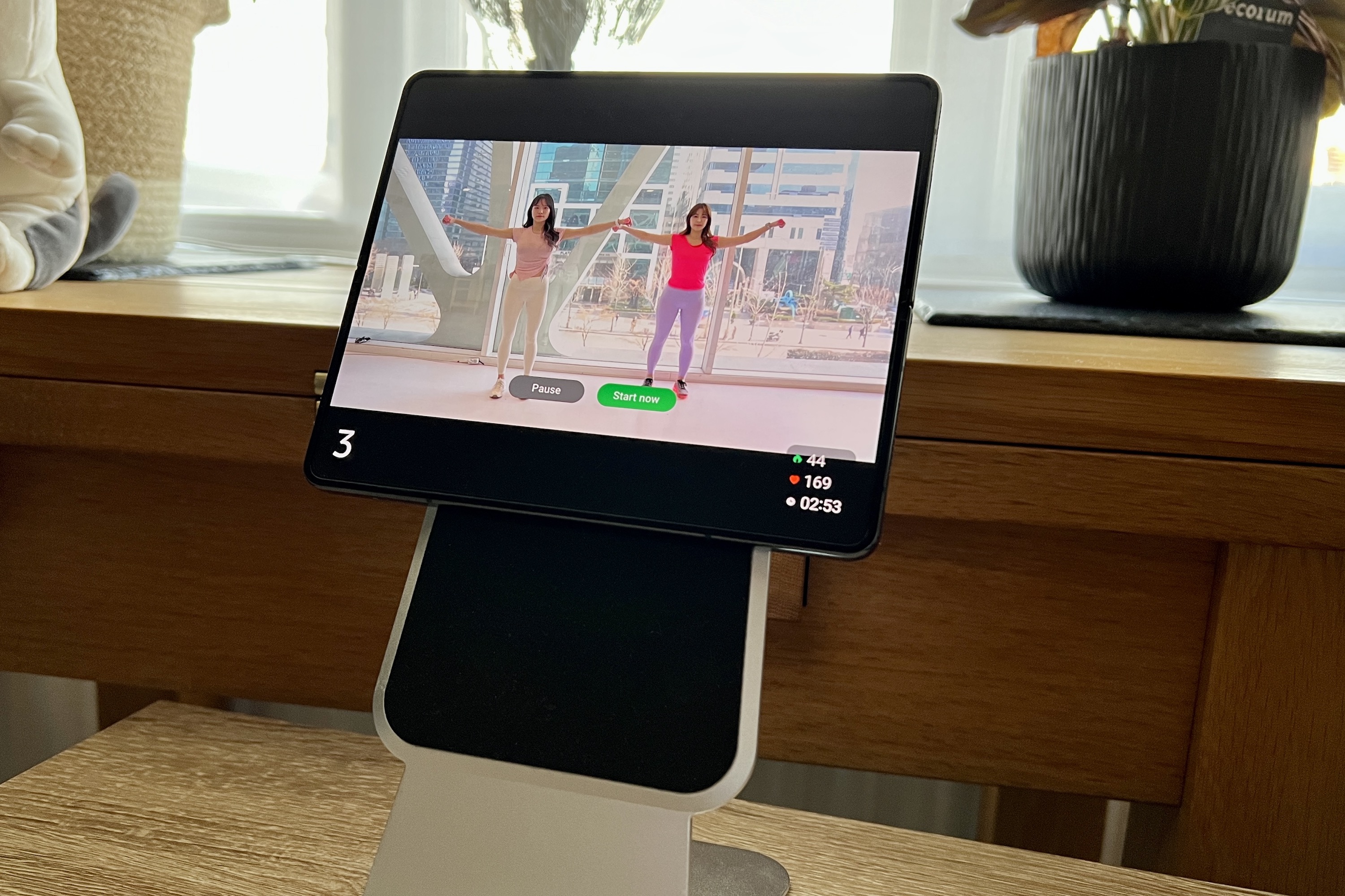 Modalità di allenamento Samsung Health sul Galaxy Z Fold 4.