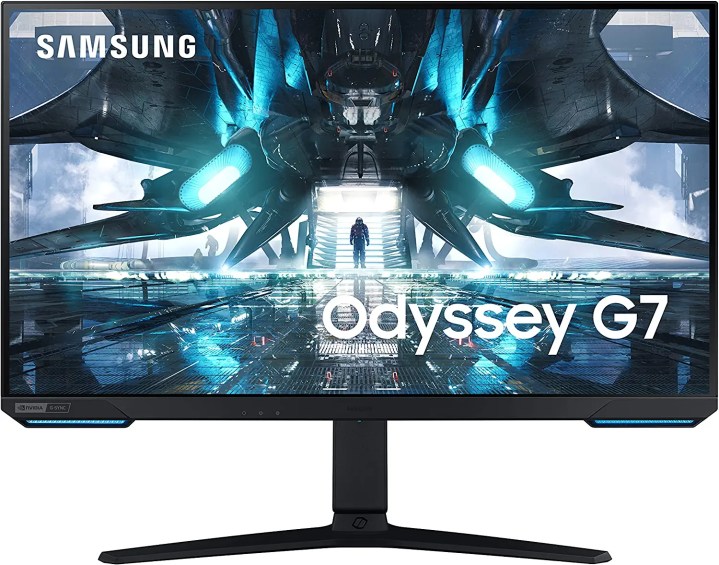 The Samsung Odyssey G70A against a white background.