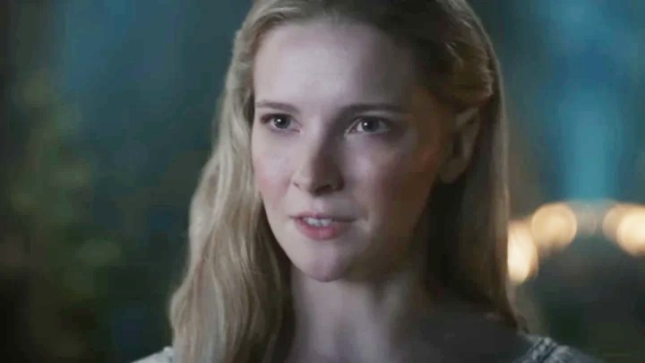 Galadriel looks at The Rings of Power.