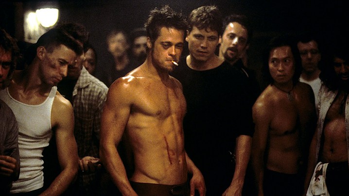Brad Pitt shirtless at Fight Club