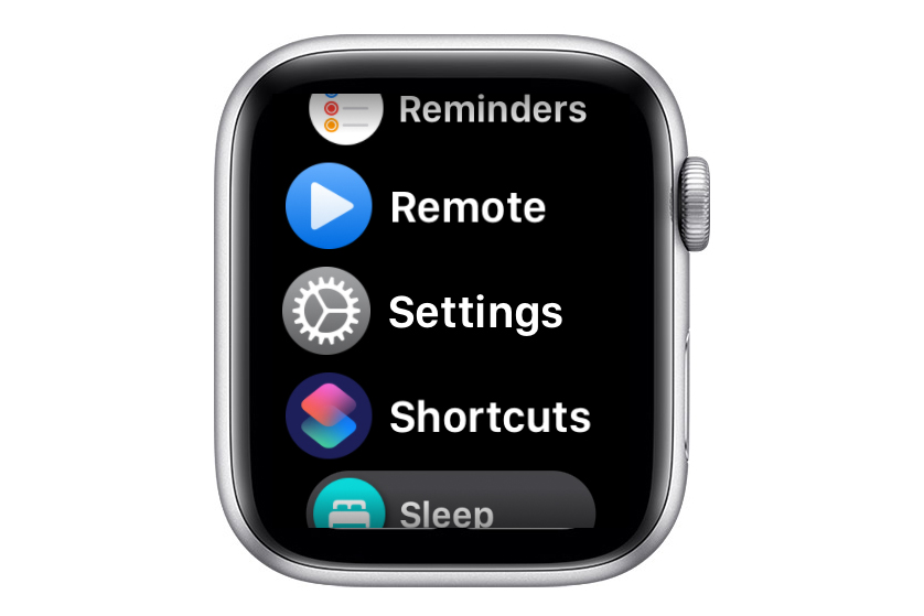 Botón de configuración de Apple Watch.