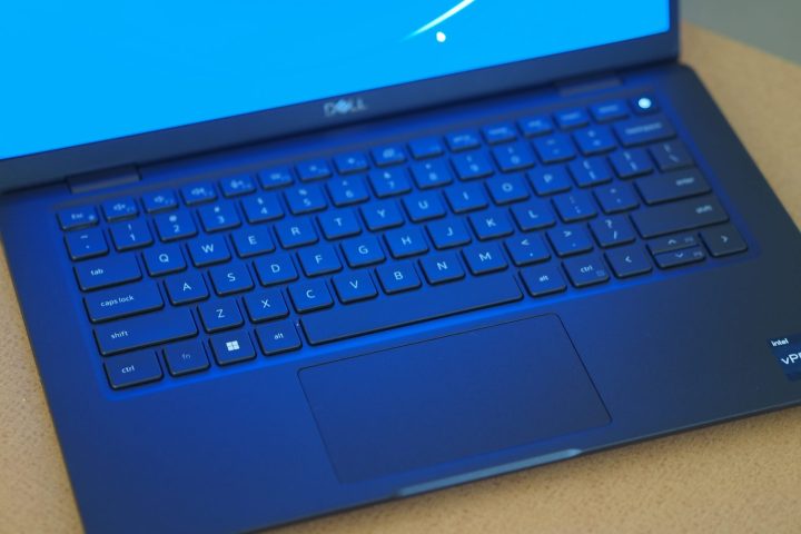 Dell Latitude 7330 UL top down view showing keyboard and touchpad.