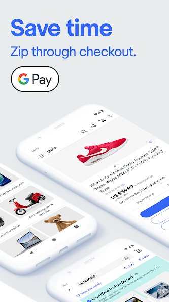 يوفر تطبيق eBay الوقت مع Google Pay.