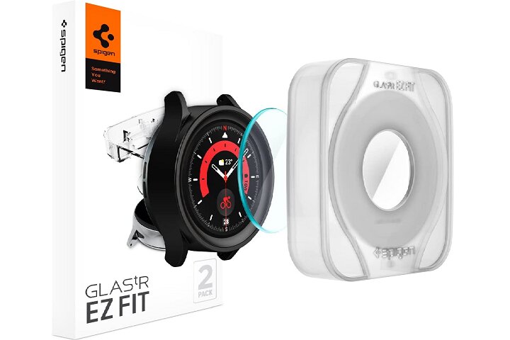 Spigen GlasTR EZ FIT برای Galaxy Watch 5 Pro.