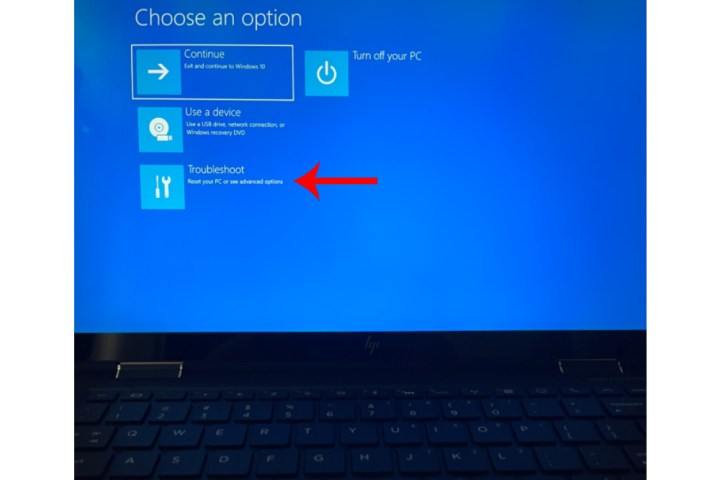 The F11 options menu for a Windows 10 laptop.