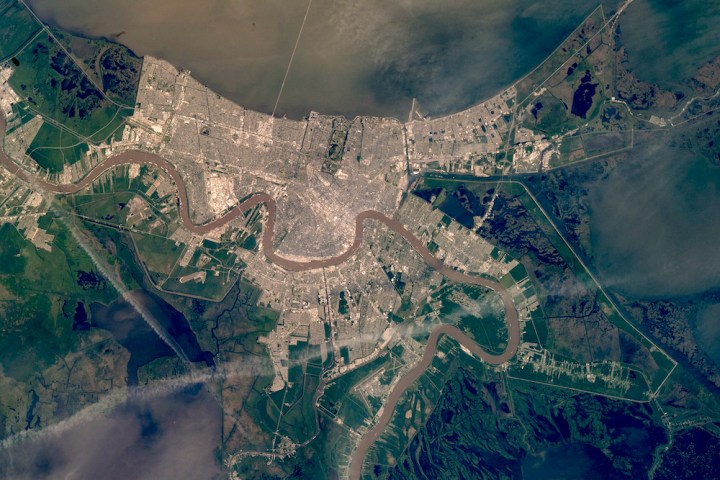Nueva Orleans vista desde la estación espacial.