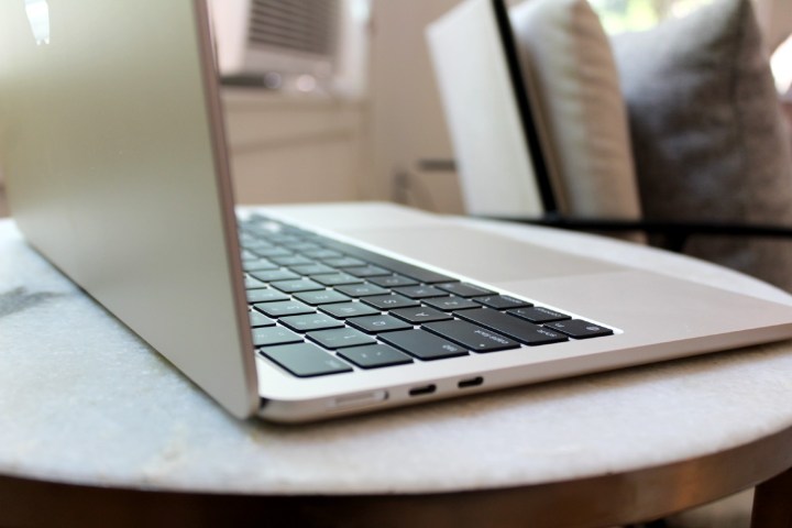 The keyboard of the MacBook Air.