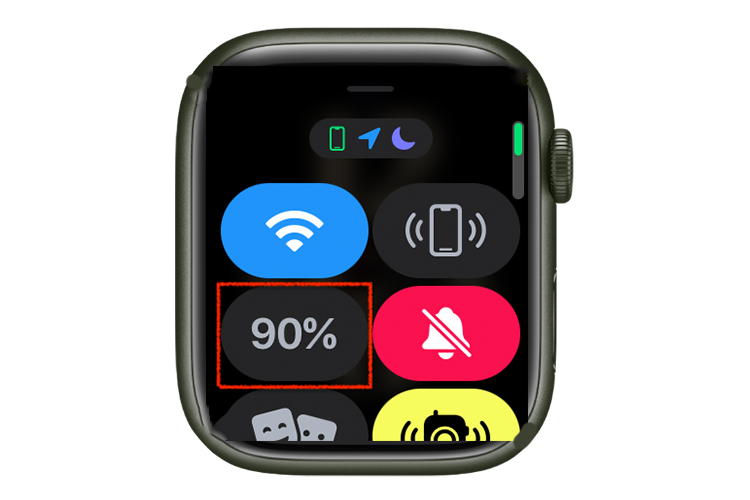 Icono de porcentaje de batería de Apple Watch.