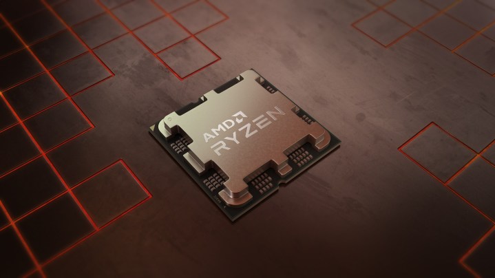 A rendering of AMD's Ryzen 7000 CPU.